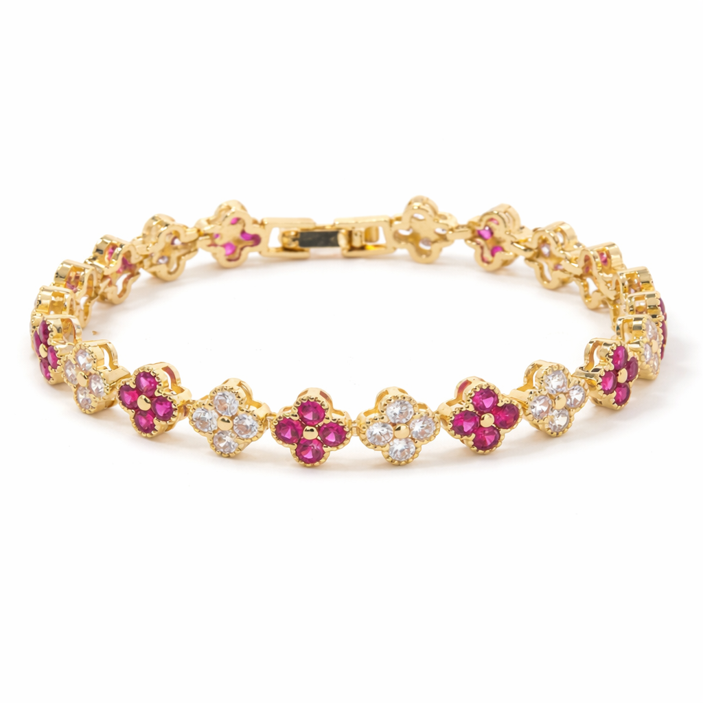 Bracelet Trèfle Rose