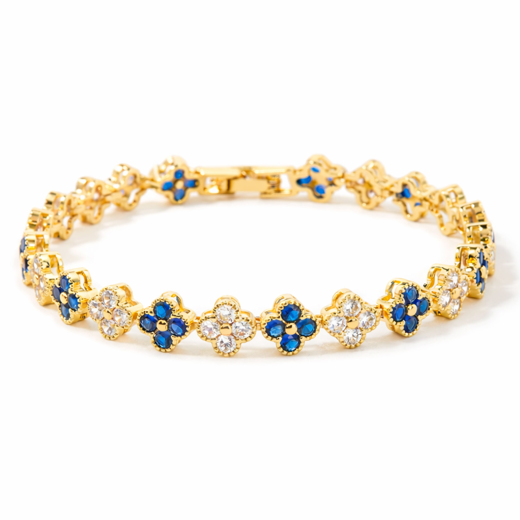 Bracelet Trèfle Saphir