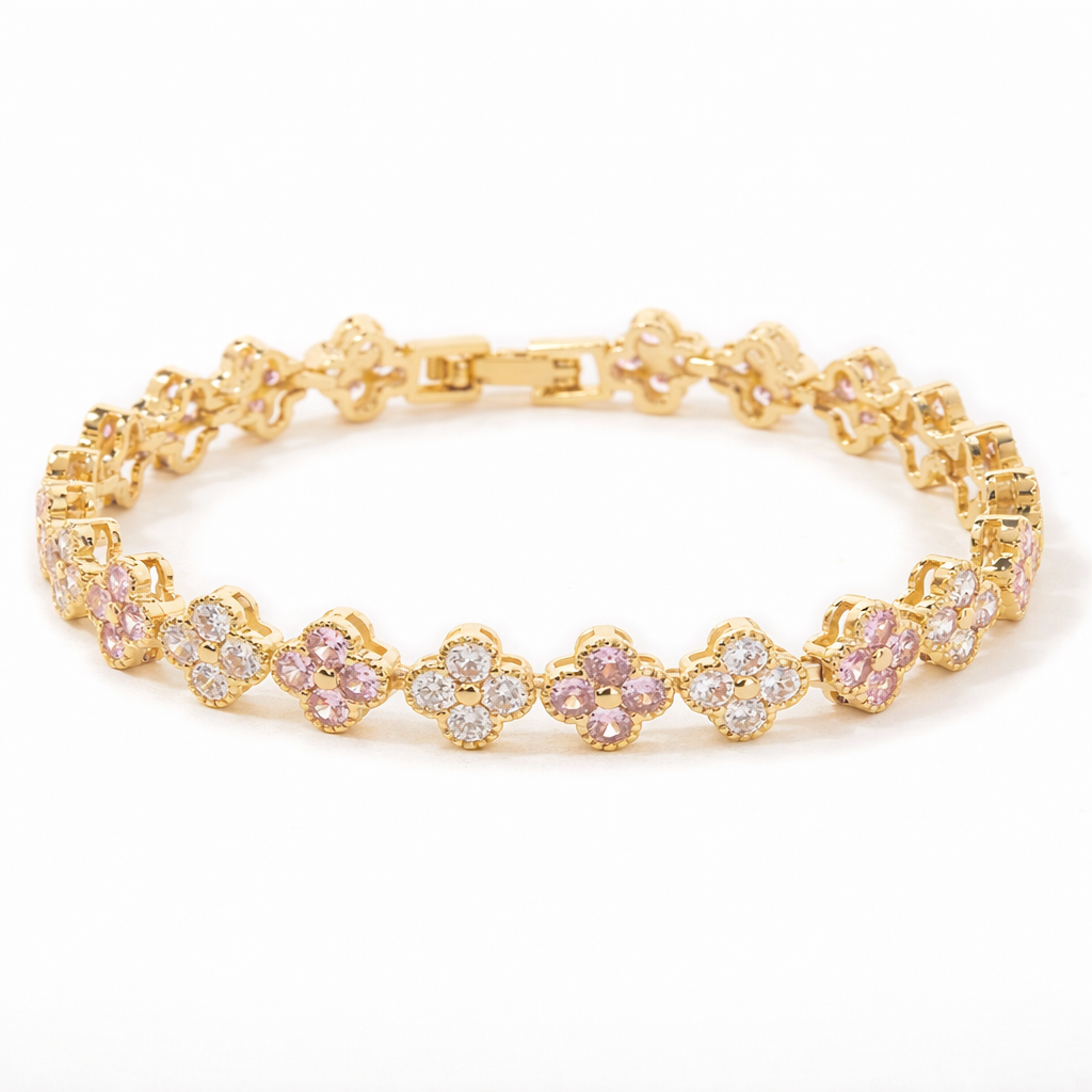 Bracelet Trèfle Baby Rose